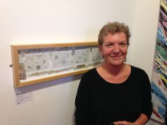Kate Kimble with her artwork